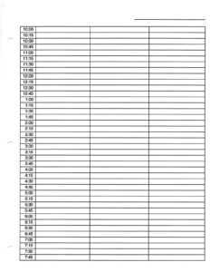 Daily Appointment Book Template