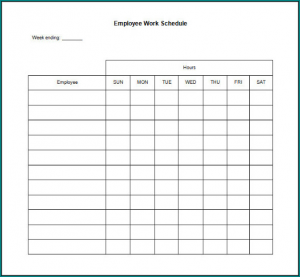 》Free Printable Weekly Employee Schedule Template Excel