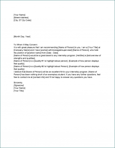 Sample of Work Recommendation Letter