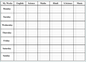 Schedule Template For School Example