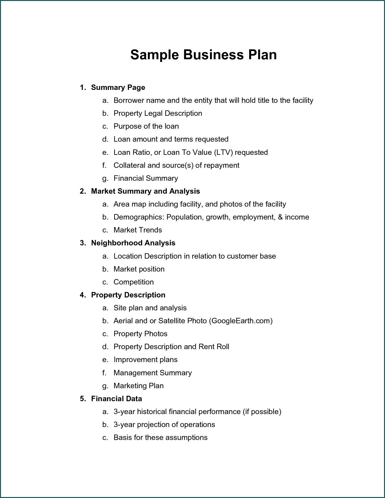  Free Printable Simple Business Plan Template