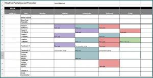 Social Media Post Schedule Template Example