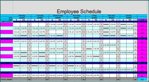 Staff Schedule Template Sample