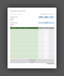 Statement of Account Template