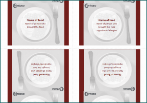 》Free Printable Table Tent Cards