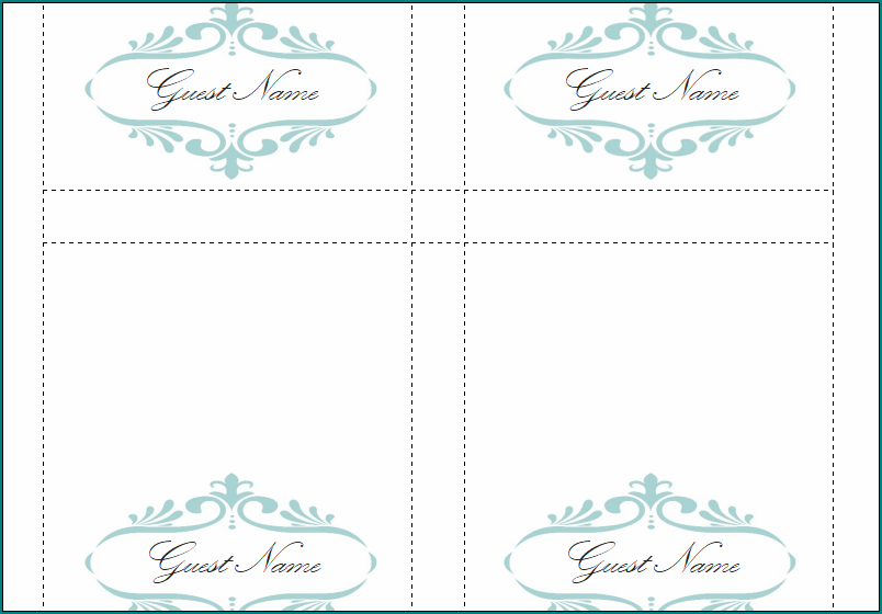 Tent Card Template Word