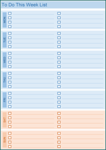 Things To Do List Template Sample