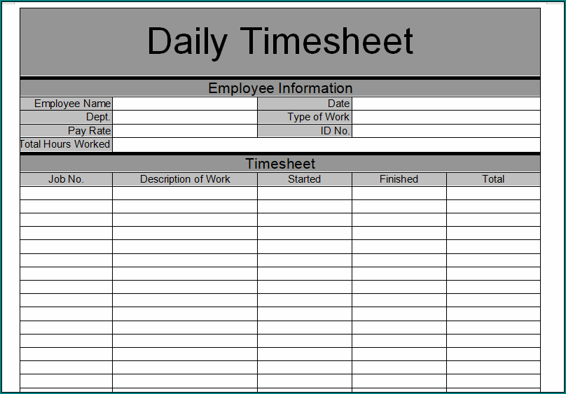 Work Timesheet Template Excel from www.bogiolo.com