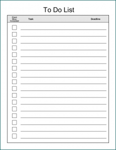 》Free Printable To Do Checklist Template