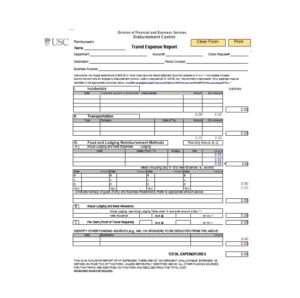 Travel Expense Report Template