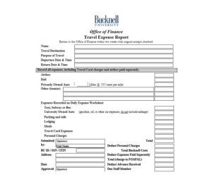 Travel Expense Report Template