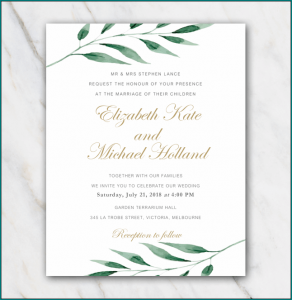 Wedding Invitation Template Sample