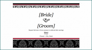 Wedding Invitation Wording Template