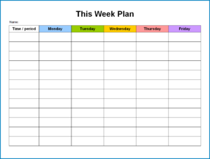 Weekly Planner Template