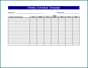 》Free Printable Weekly Schedule Template Excel