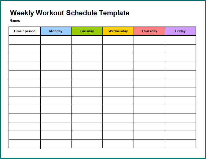 Blank Workout Schedule Template from www.bogiolo.com