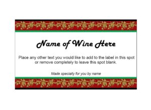 Wine Label Template