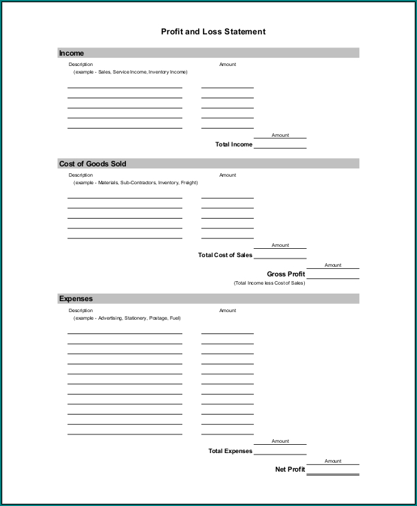 How To Make A Profit And Loss Statement Template from www.bogiolo.com