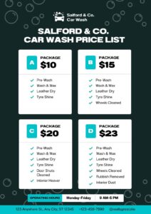 auto detailing price sheet