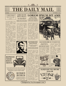 blank newspaper template
