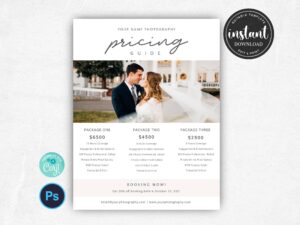 editable photography pricing template
