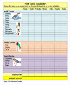 exercise chart template