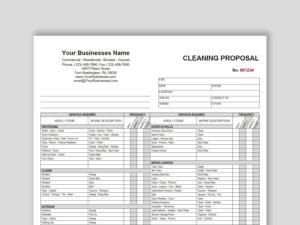 free house cleaning estimate template