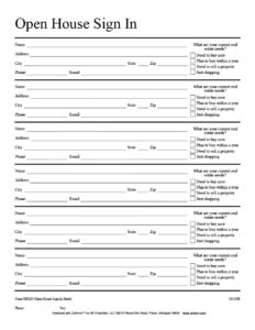 free realtor sign in sheet