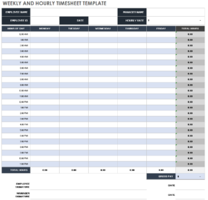 Free Weekly Timesheet and Time Card Templates Smartsheet | Bogiolo