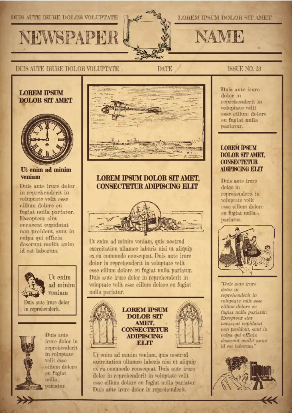 google doc newspaper template