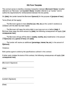 iou templates free download