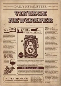old newspaper template blank