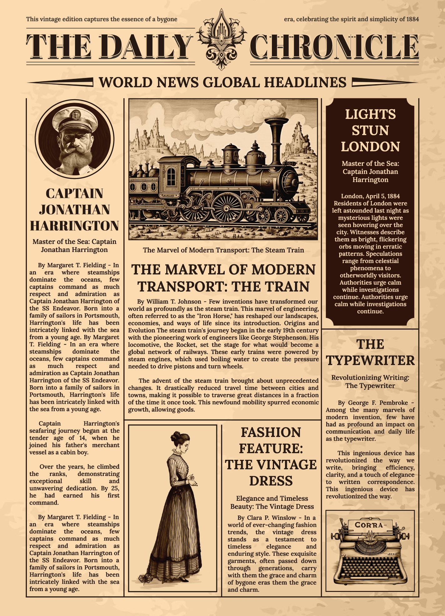 old newspaper template canva