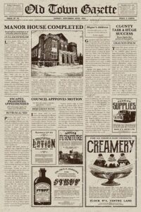old newspaper template editable