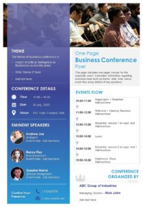 one day conference schedule