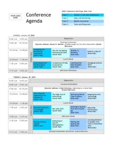 one day event calendar template