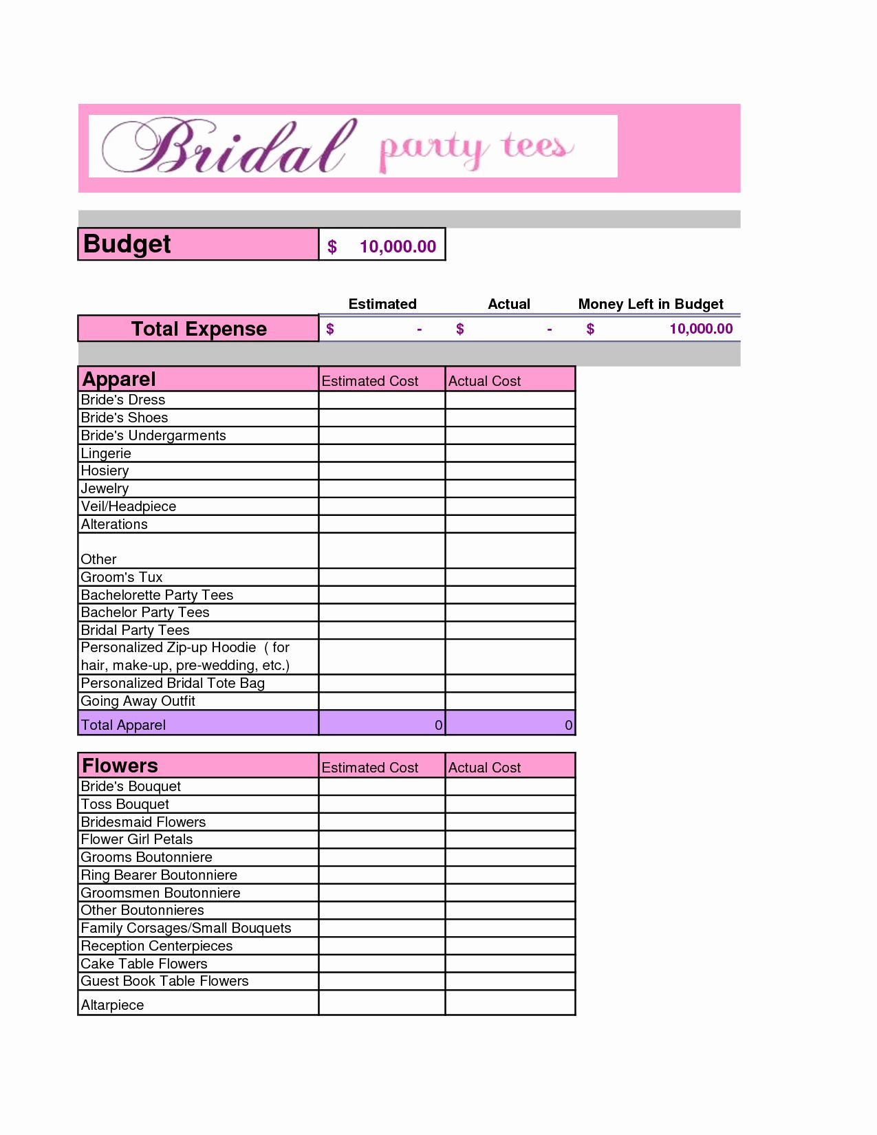Party Planning Budget Template Bogiolo Party Planning Budget Template Bogiolo