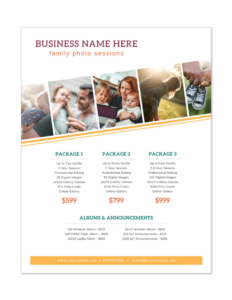 photography pricing list template free