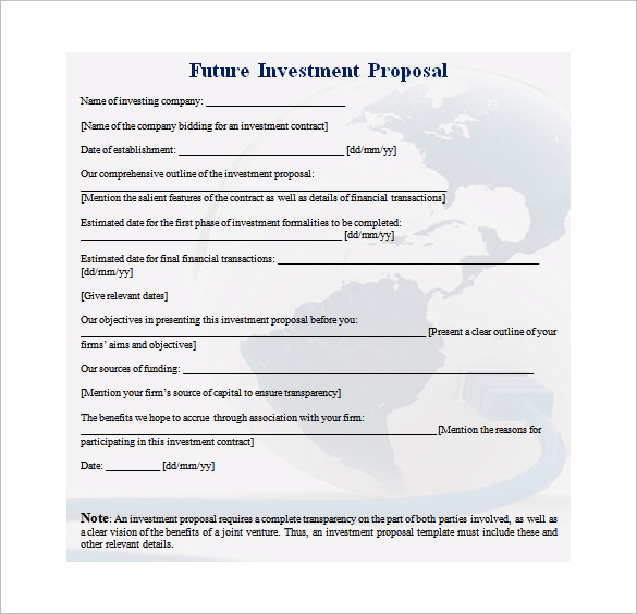 property investment proposal template