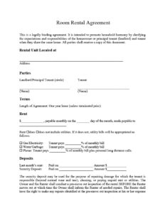 room rental agreement