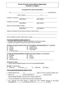room rental agreement