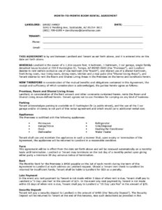 room rental agreement