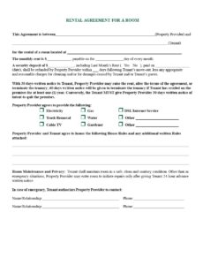 room rental agreement