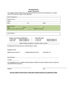 room rental agreement