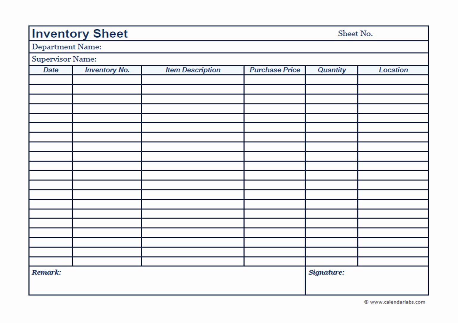 Inventory Sample Check 》Free Printable Inventory Checklist Template