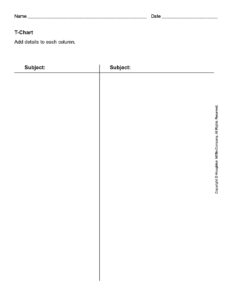 t chart template