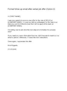 thank you letter for job offer